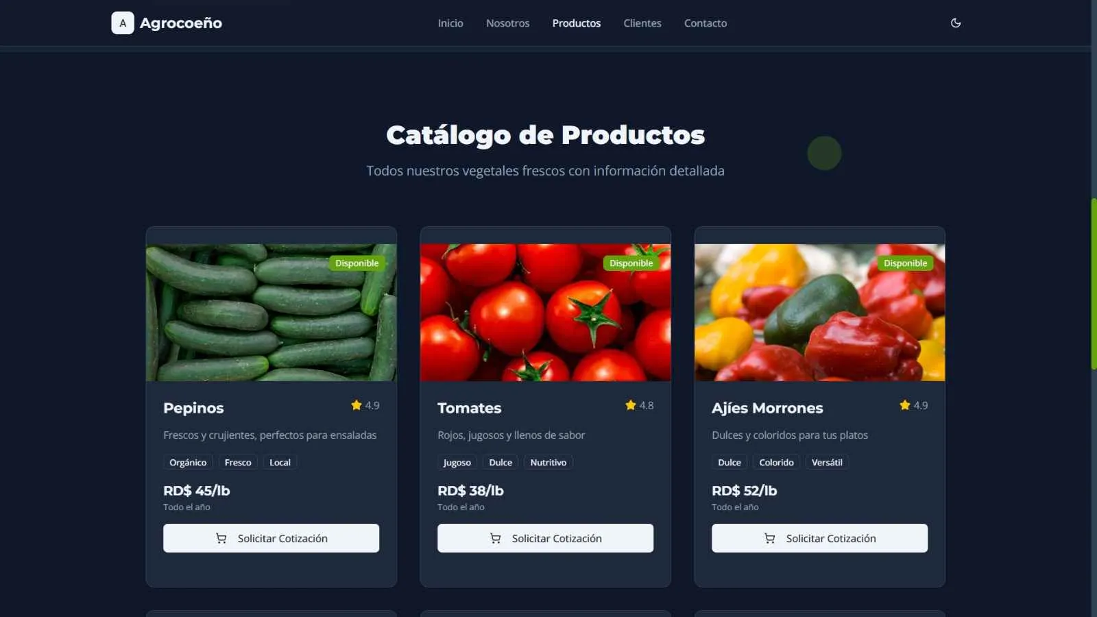 Agrocoeño (Landing Page)